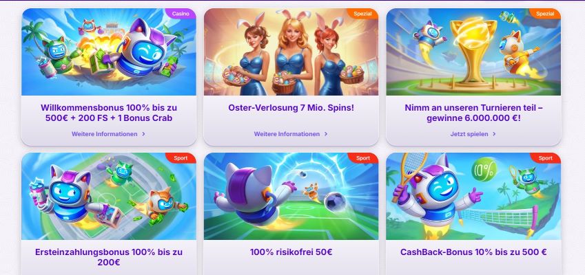Anmeldung bei Robocat Casino